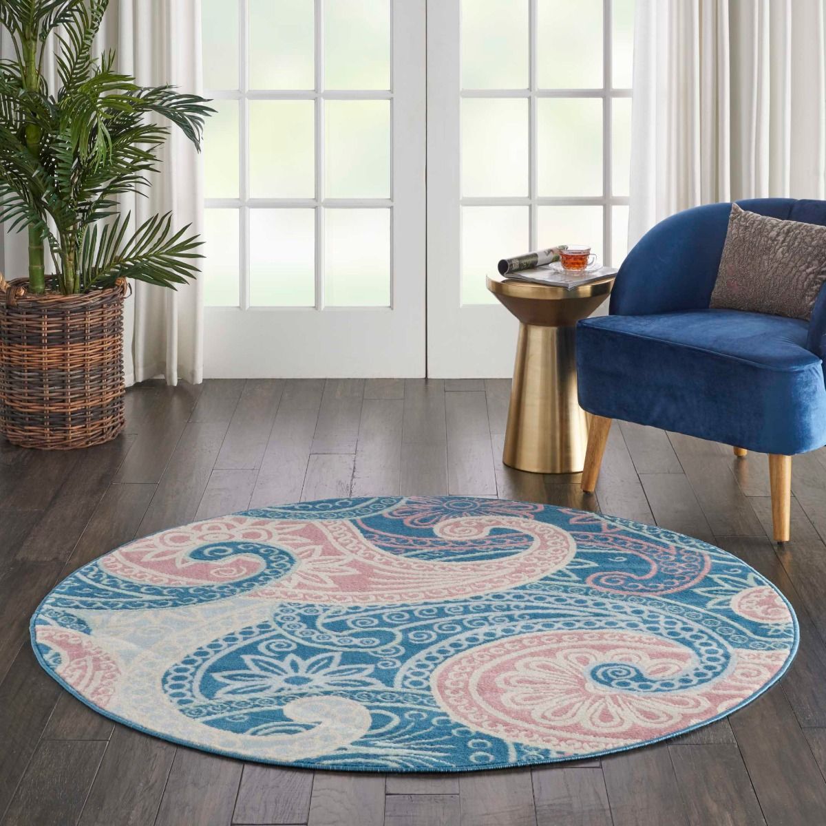 Nourison Clearance Jubilant JUB13 Blue Rug