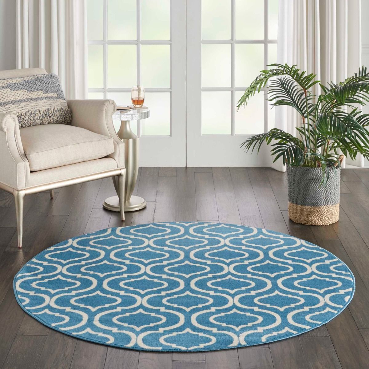 Nourison Clearance Jubilant JUB19 Blue Rug