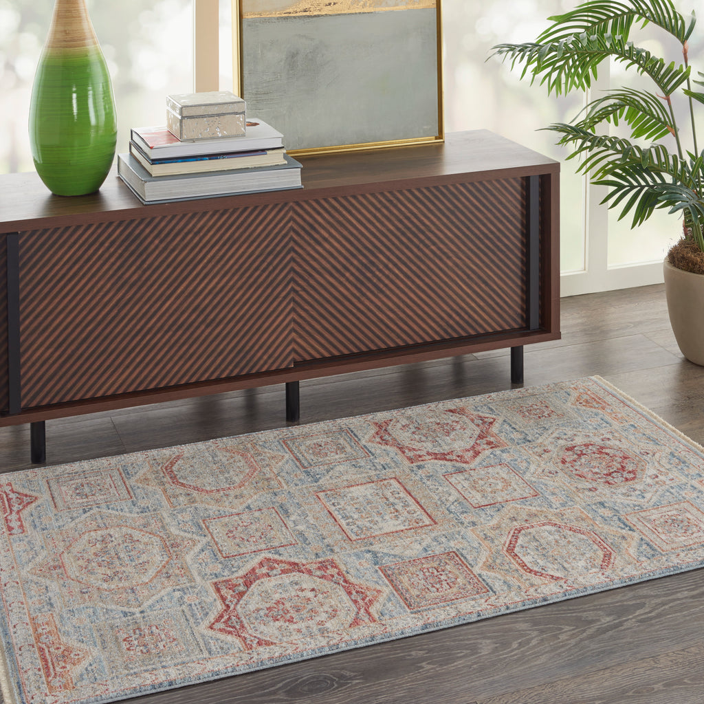 nourison homestead hms02 blue multicolor rug