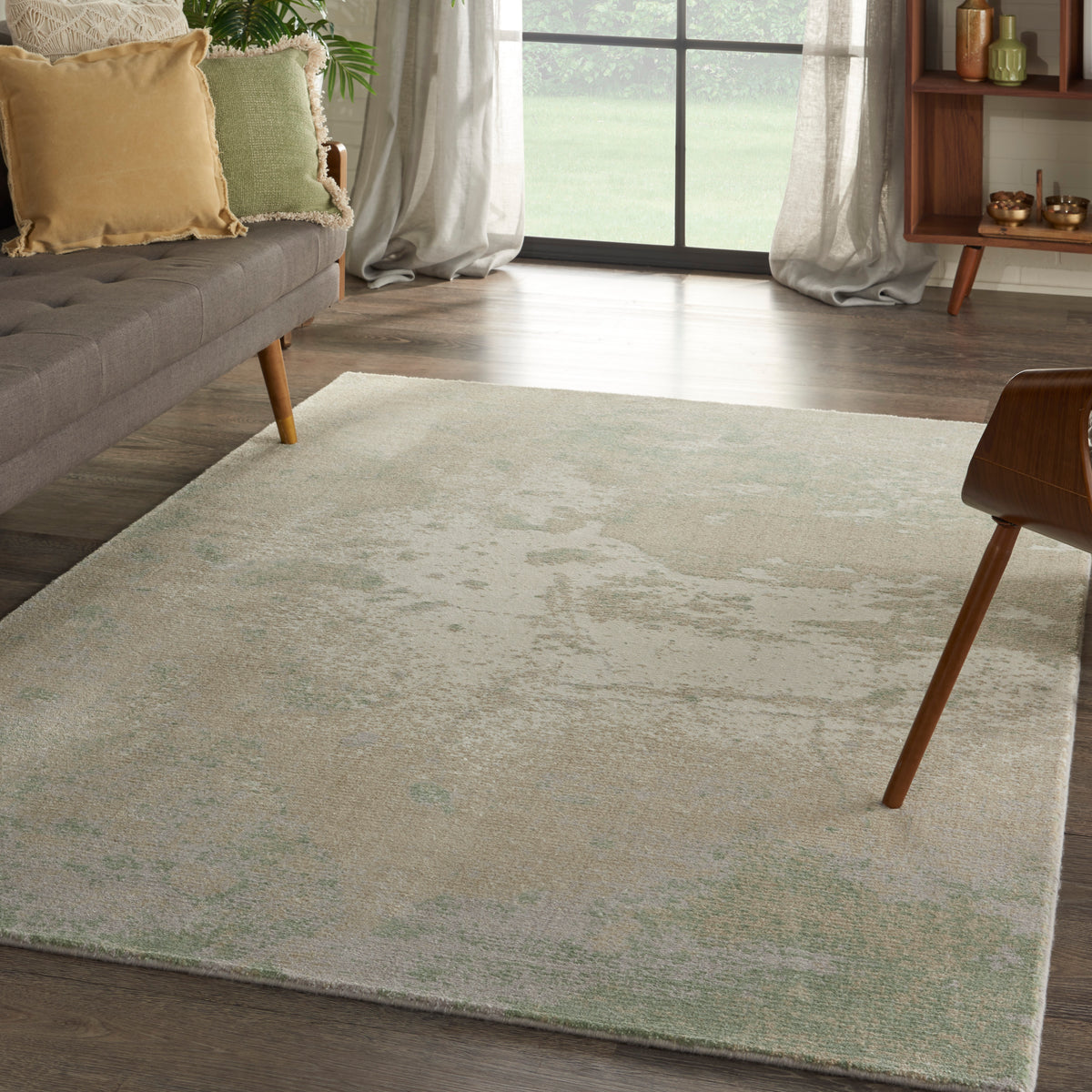 nourison twilight twi06 ivory green rug