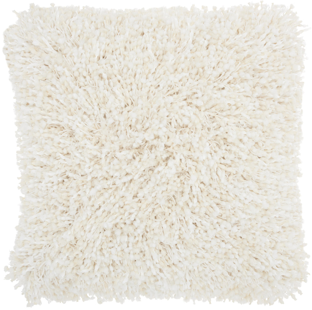 nourison shag tl050 cream pillow