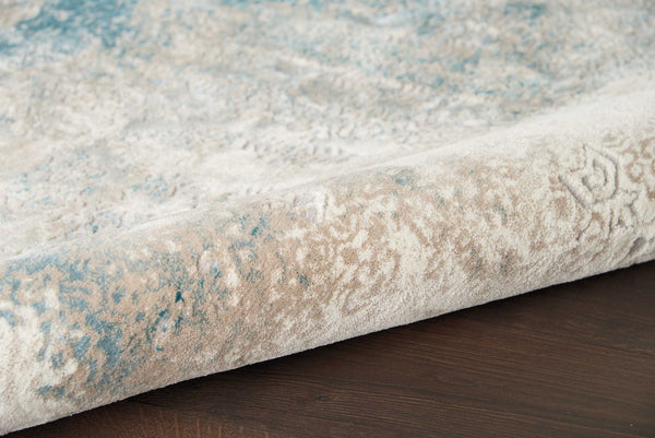Nourison Sale Karma KRM07 Ivory/Light Blue Rug