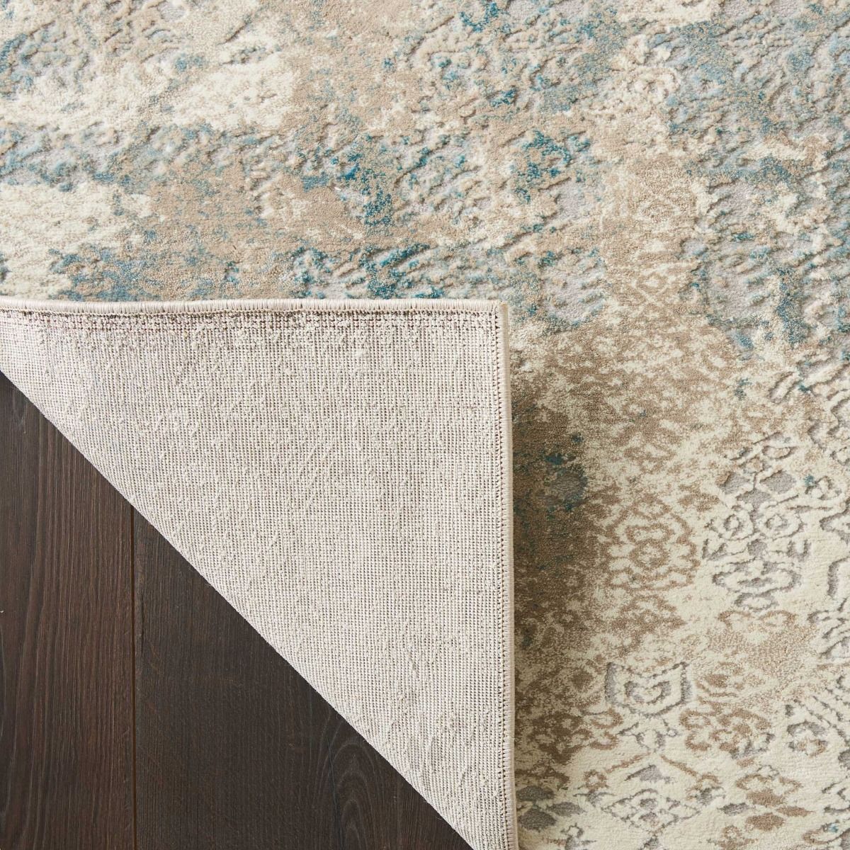 Nourison Sale Karma KRM07 Ivory/Light Blue Rug