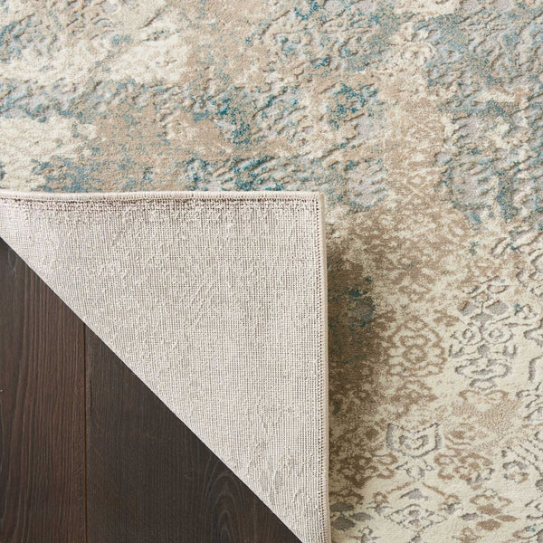 Nourison Sale Karma KRM07 Ivory/Light Blue Rug