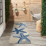 nourison aloha alh24 blue grey rug