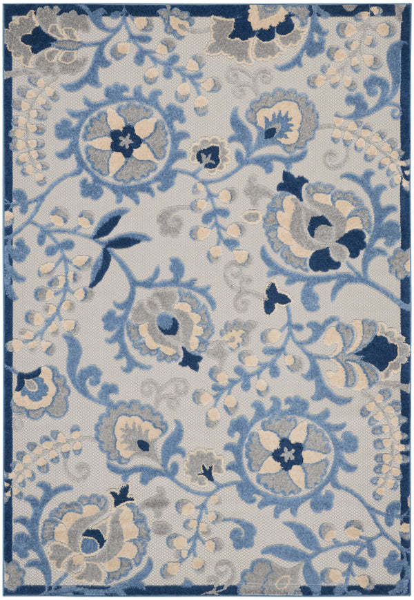 nourison aloha alh17 blue grey rug