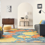 nourison allur alr06 turquoise multicolor rug