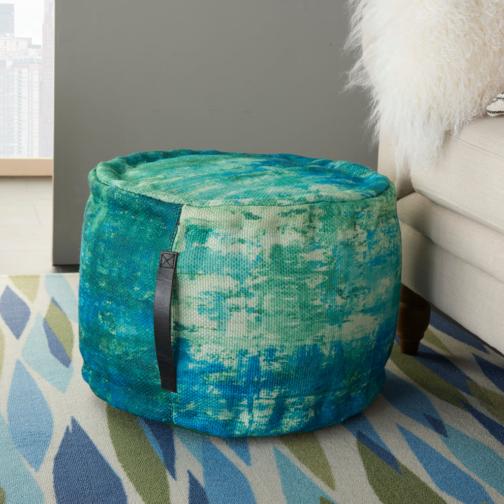 nourison outdoor as130 blue pillow