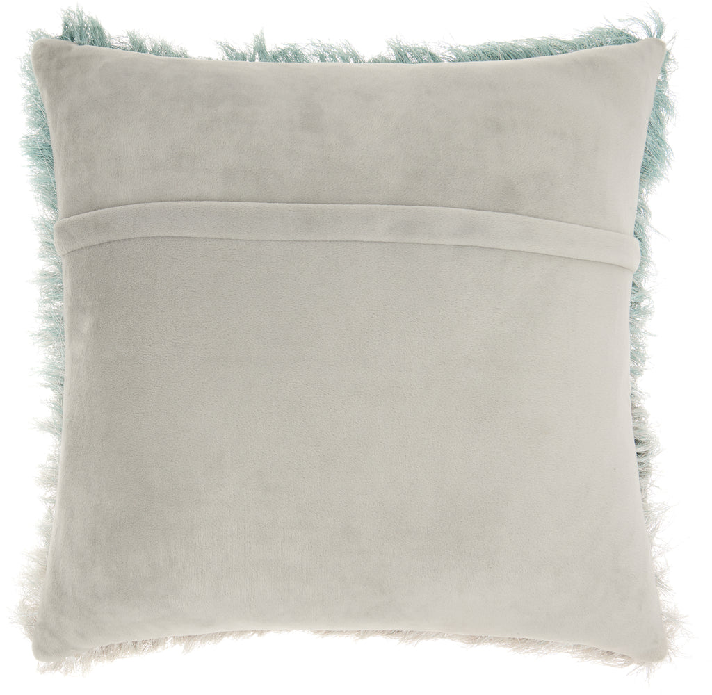 nourison shag tr011 celadon pillow