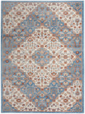 nourison elation etn08 ivory blue rug