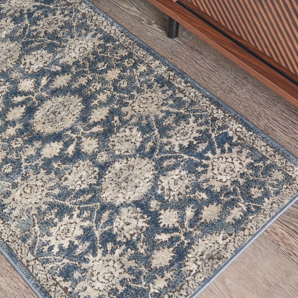 nourison quarry qua06 blue beige rug