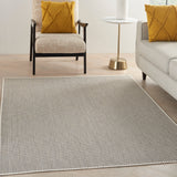 nourison courtyard cou01 ivory charcoal rug