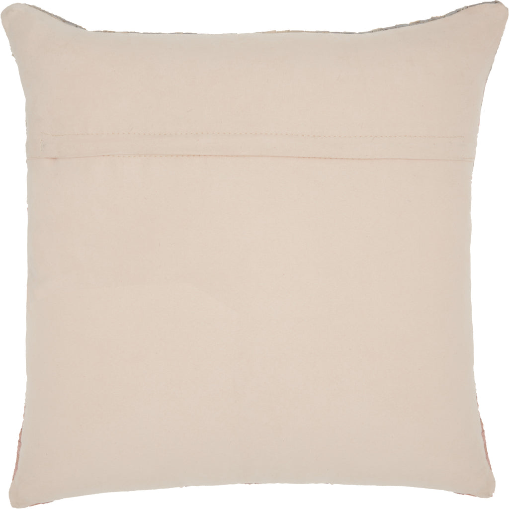 nourison natural leather hide s2433 rose pillow