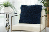 nourison shag tl003 navy pillow