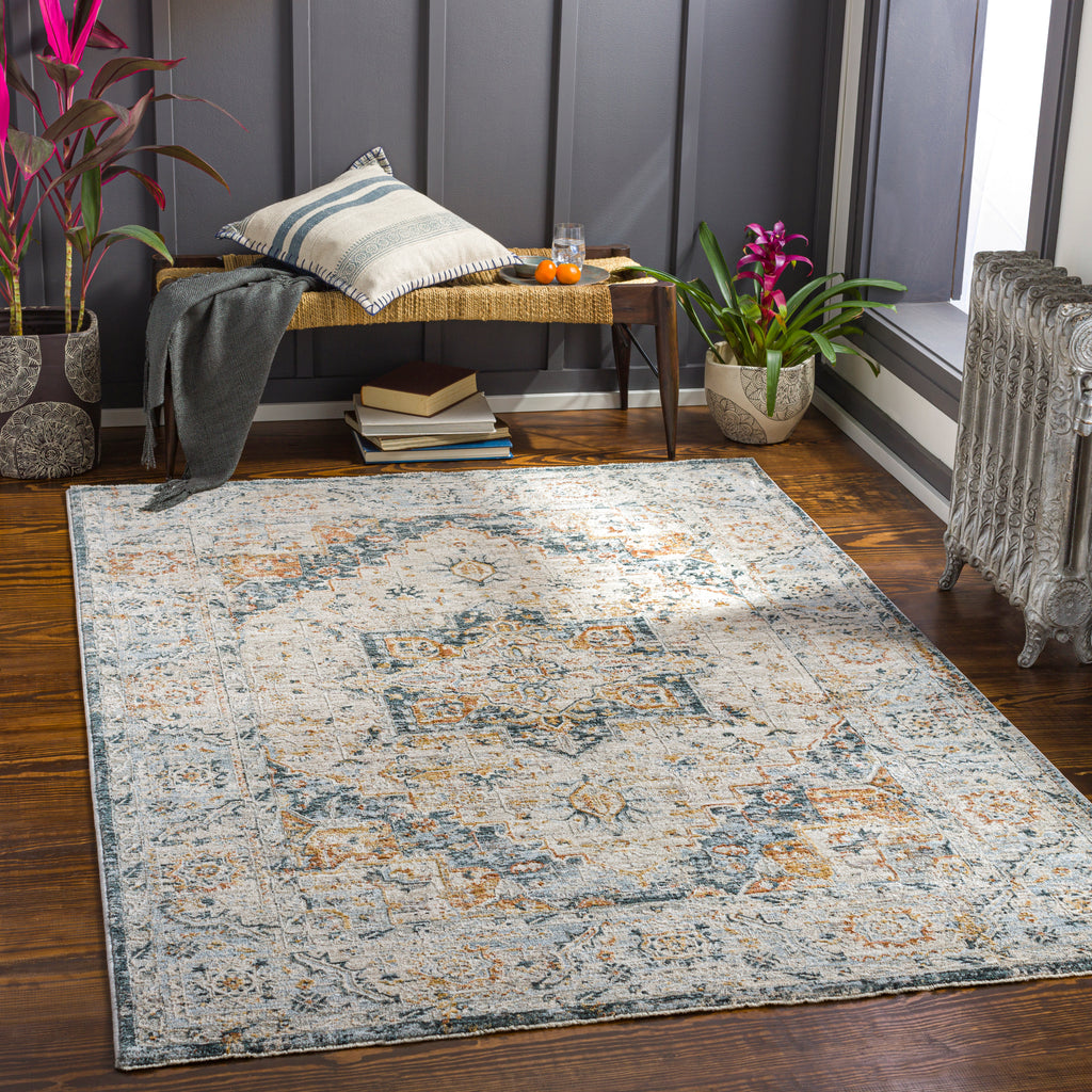 surya laila laa 2313 teal rug