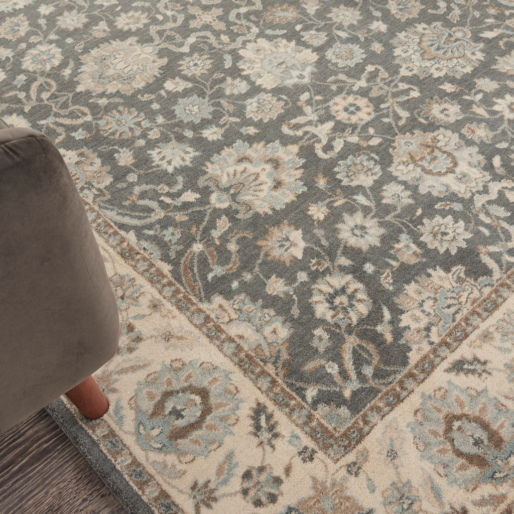 nourison living treasures li16 grey ivory rug
