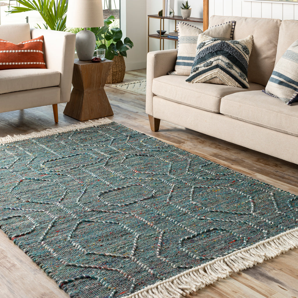surya lucia lci 2306 deep teal rug