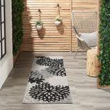 nourison aloha alh05 black white rug
