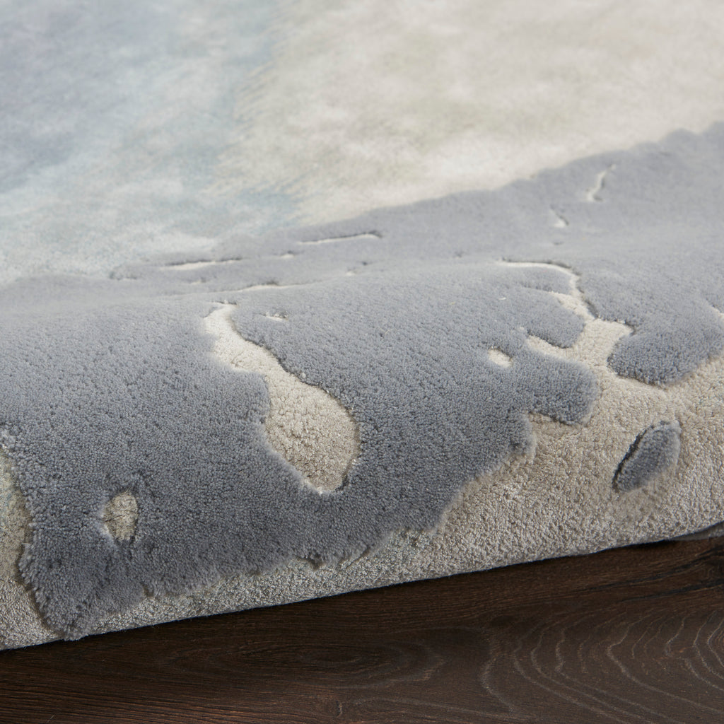 nourison prismatic prs19 seafoam silver rug