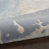 nourison prismatic prs19 seafoam silver rug