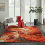 Nourison Clearance Le Reve LER05 Red Flame Rug