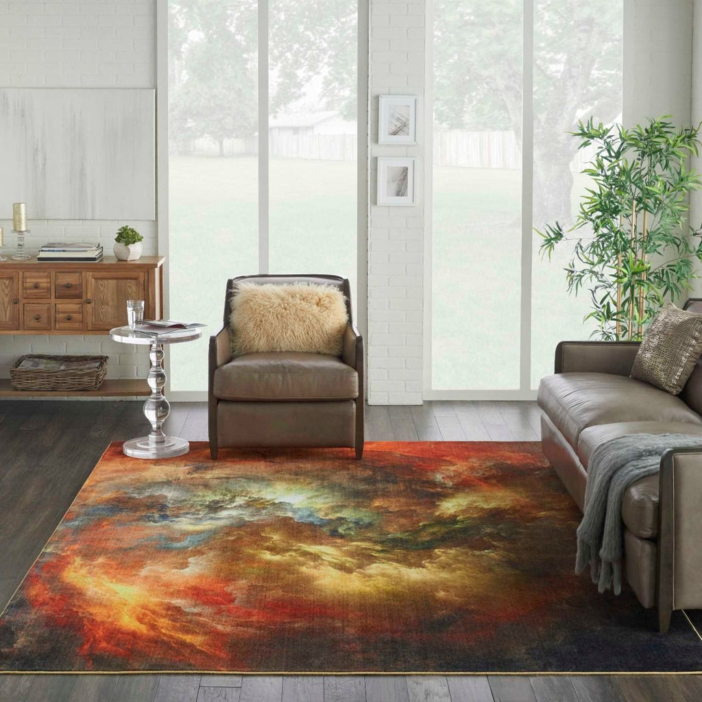 Nourison Clearance Le Reve LER07 Red/Multicolor Rug