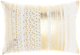 nourison luminescence l0293 gold pillow