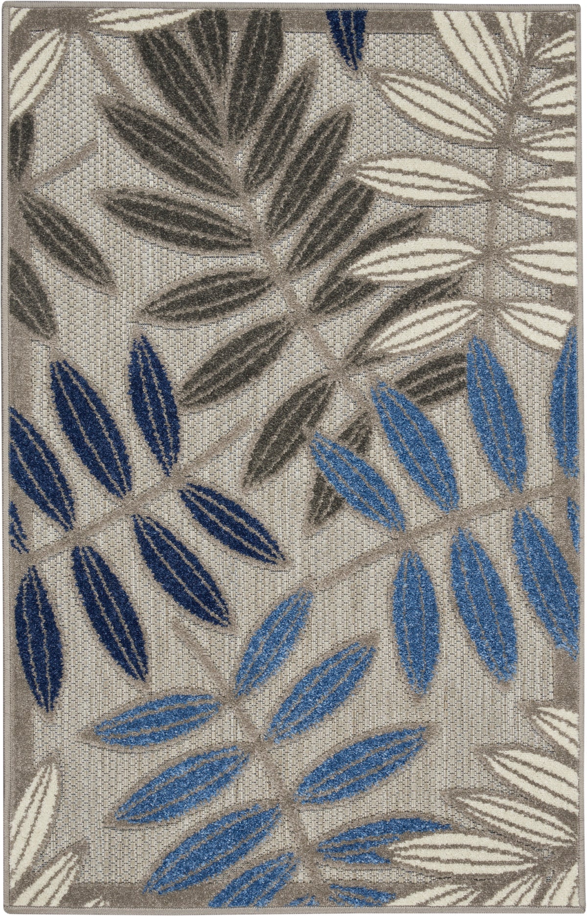 nourison aloha alh18 grey blue rug