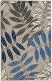 nourison aloha alh18 grey blue rug