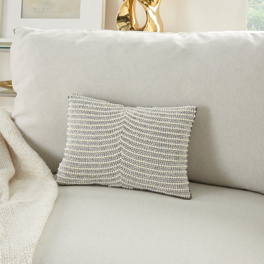 nourison luminescence z2003 ivory pillow