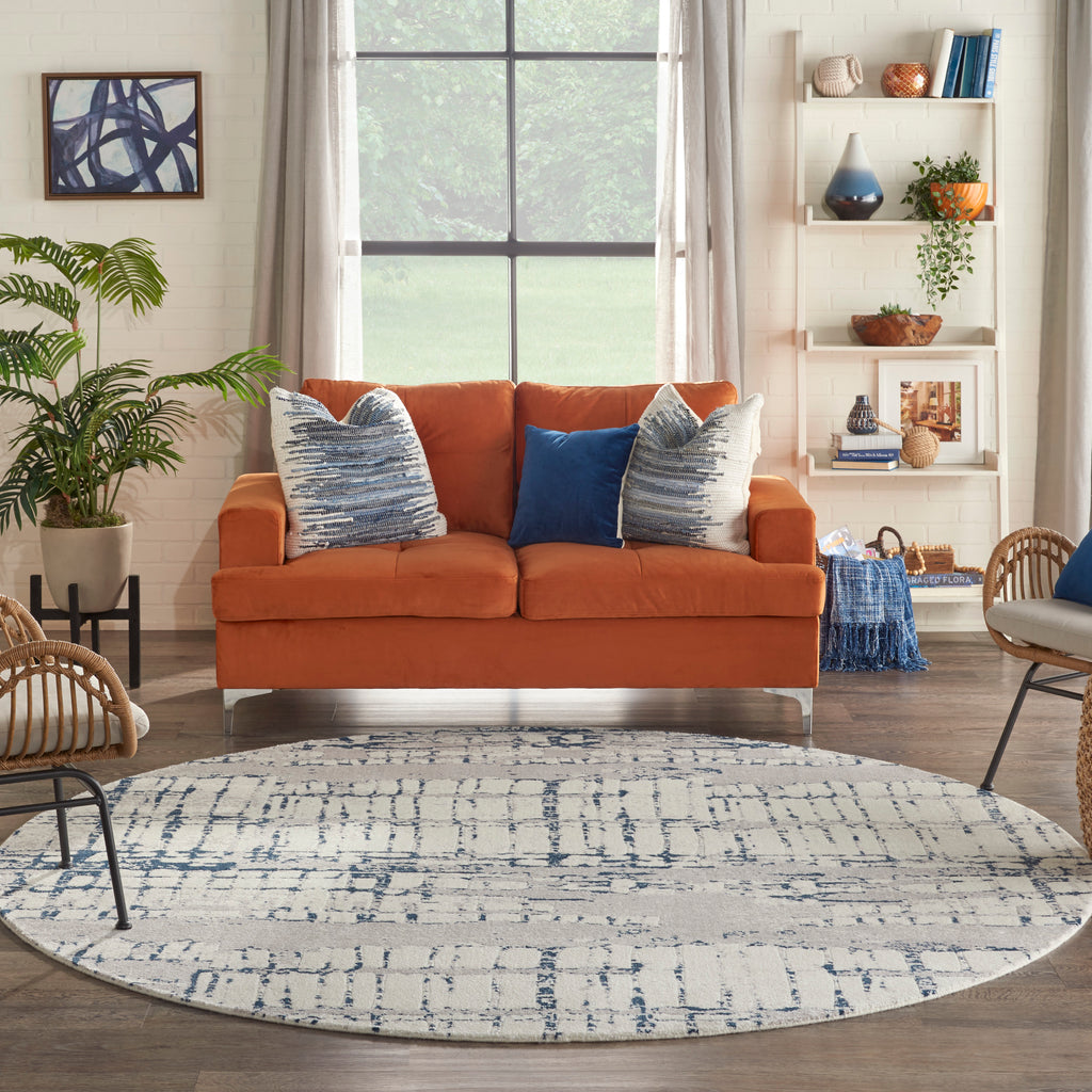 nourison twilight twi10 ivory navy rug