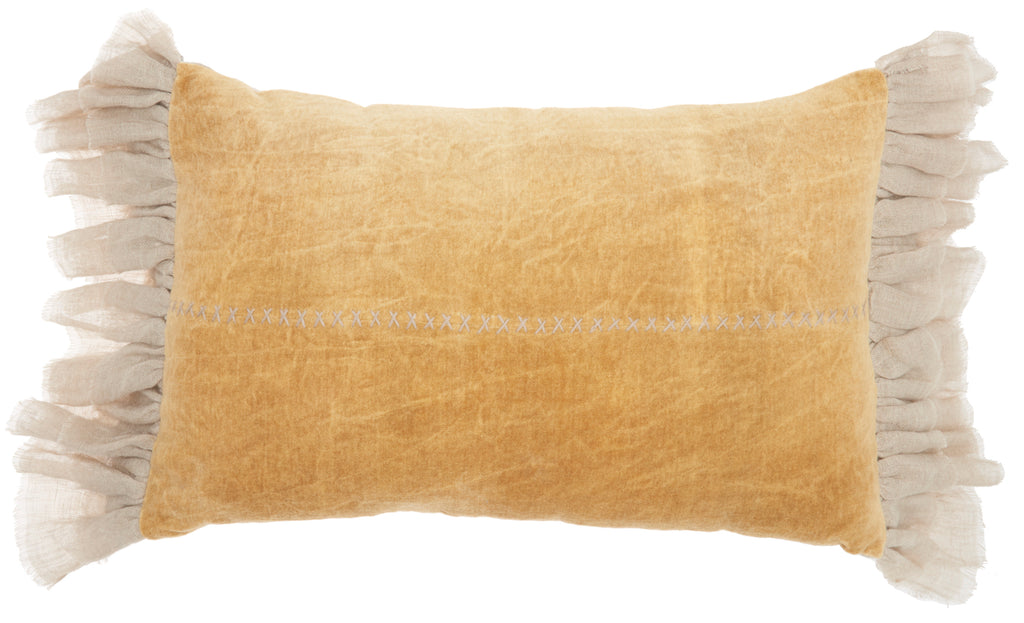 nourison sofia ge903 yellow pillow