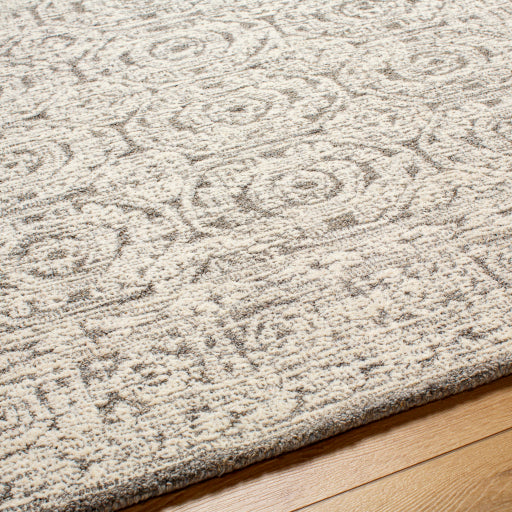 surya louvre lou 2309 light grey rug