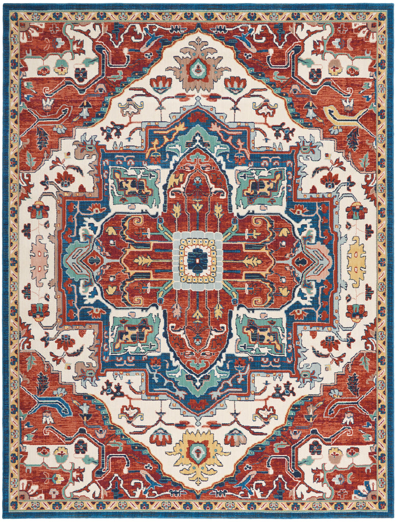 nourison parisa psa01 brick ivory rug