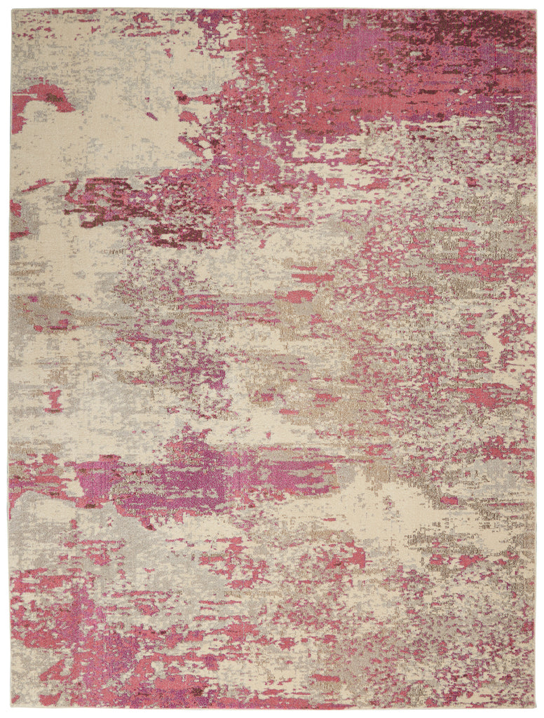 nourison celestial ces02 ivory pink rug