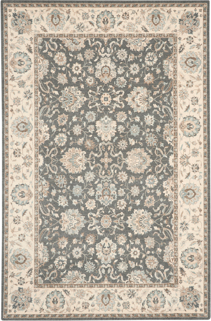 nourison living treasures li16 grey ivory rug