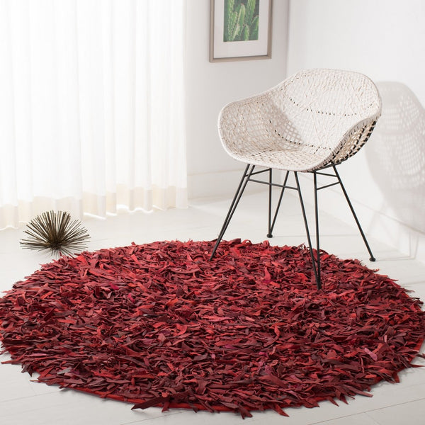 Safavieh Clearance Leather Shag LSG601D Red Rug