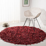 Safavieh Clearance Leather Shag LSG601D Red Rug