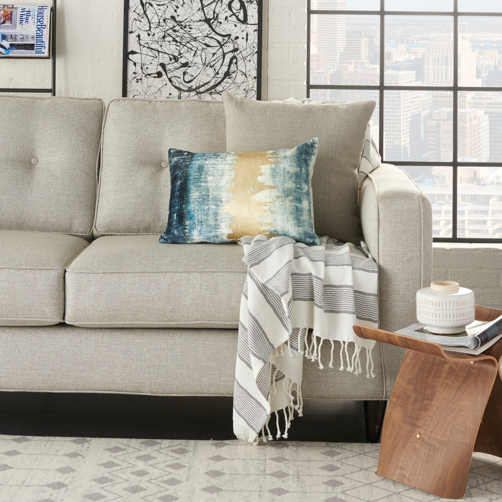 nourison sofia ac229 teal pillow