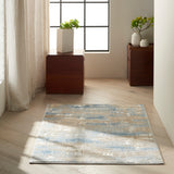 nourison rush ck951 blue beige rug