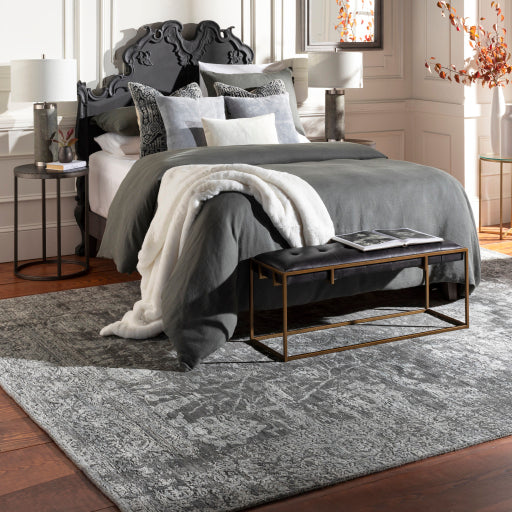 surya rug co lucknow luc 2301 charcoal rug