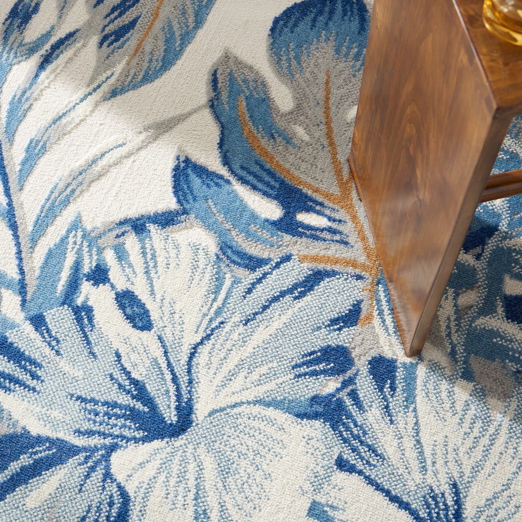 nourison seaside sds02 ivory blue rug