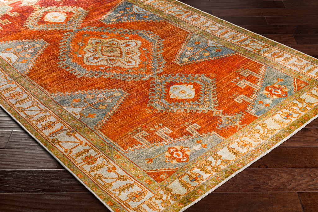 surya lavable lvb 2301 burnt orange rug