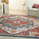 nourison parisa psa01 brick ivory rug
