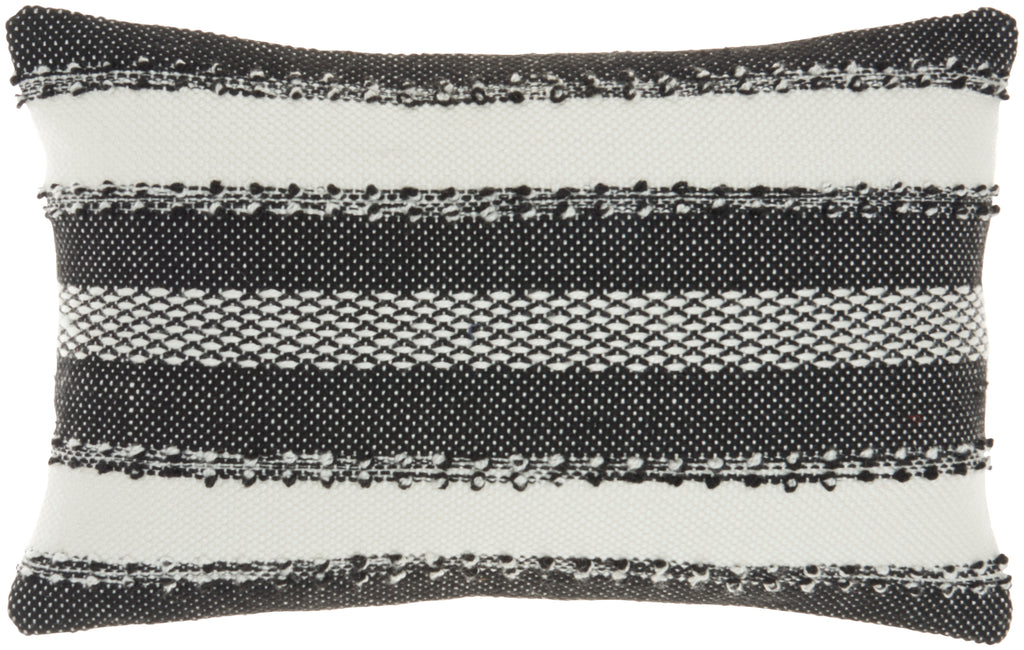 nourison outdoor vj088 black pillow