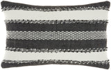 nourison outdoor vj088 black pillow