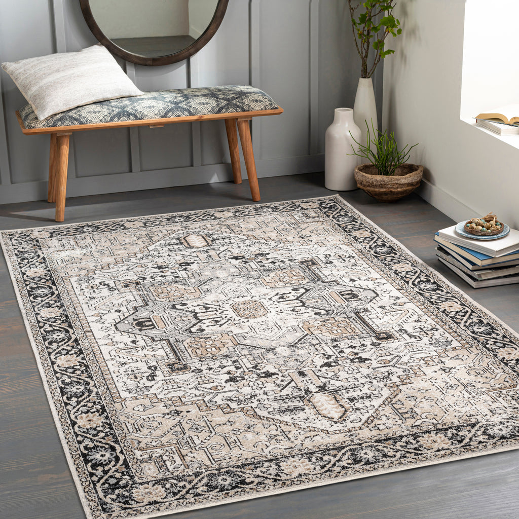 surya lavadora lvr 2322 black rug