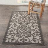 nourison aloha alh21 grey charcoal rug
