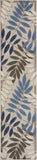 nourison aloha alh18 grey blue rug