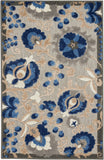 nourison aloha alh17 natural blue rug